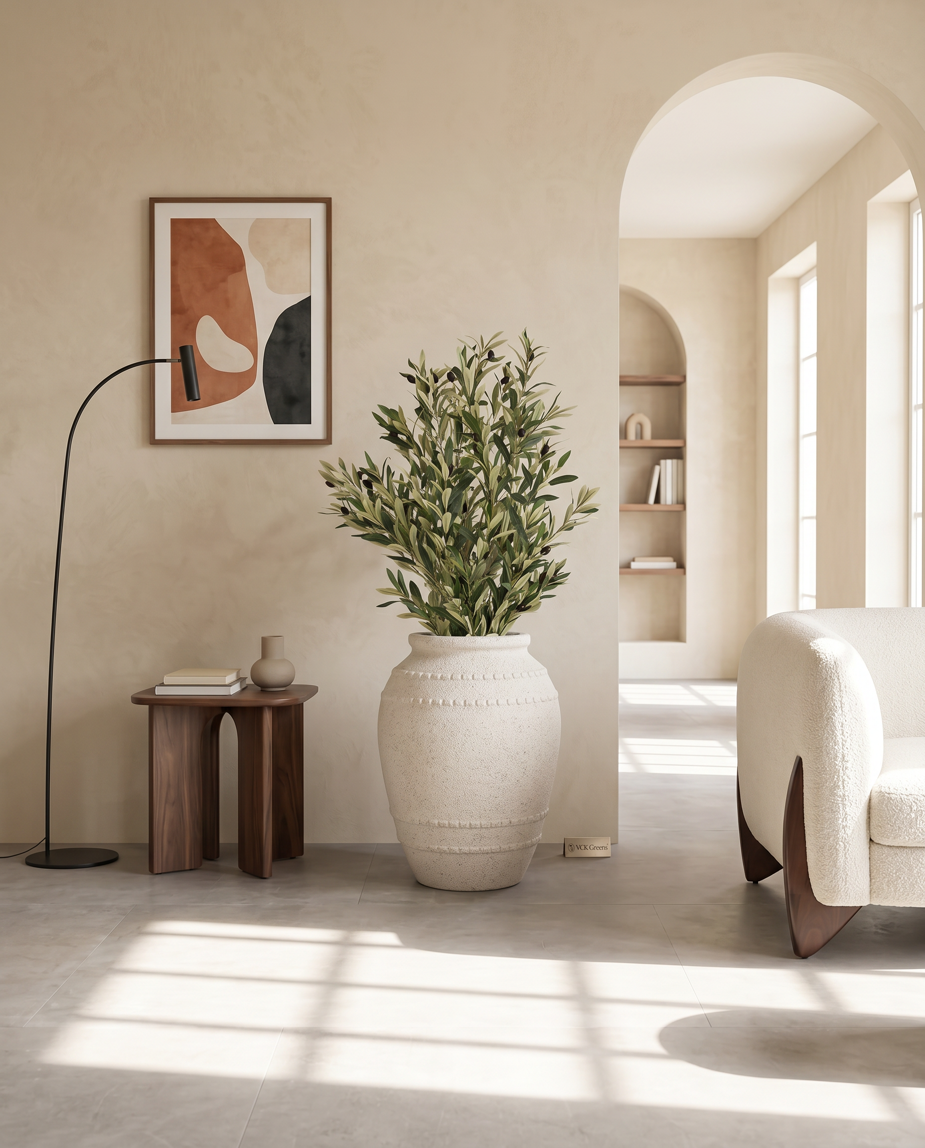 Artificial Olive Tree With Fiber Pot 4ft