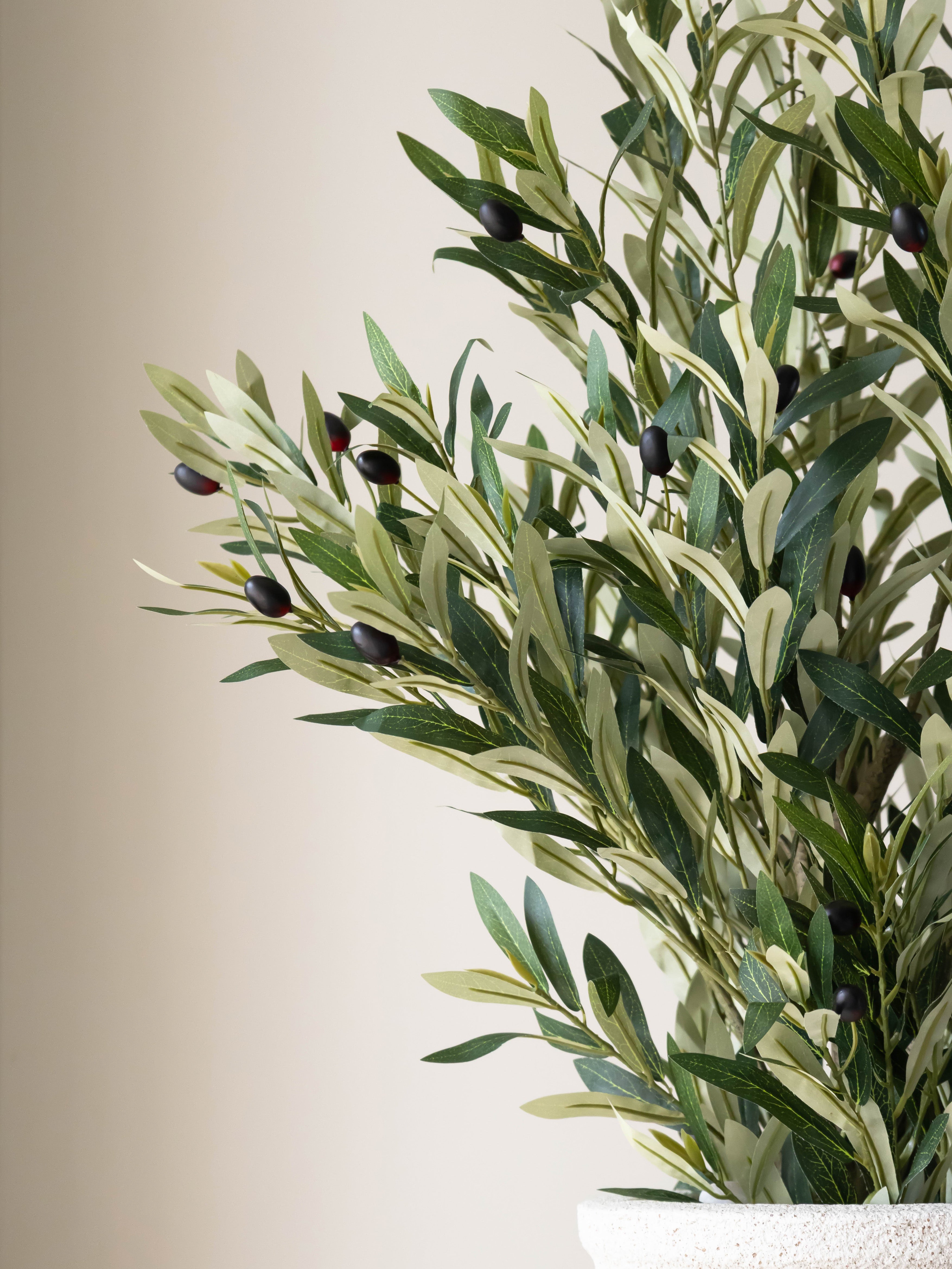 Artificial Olive Tree With Fiber Pot 4ft