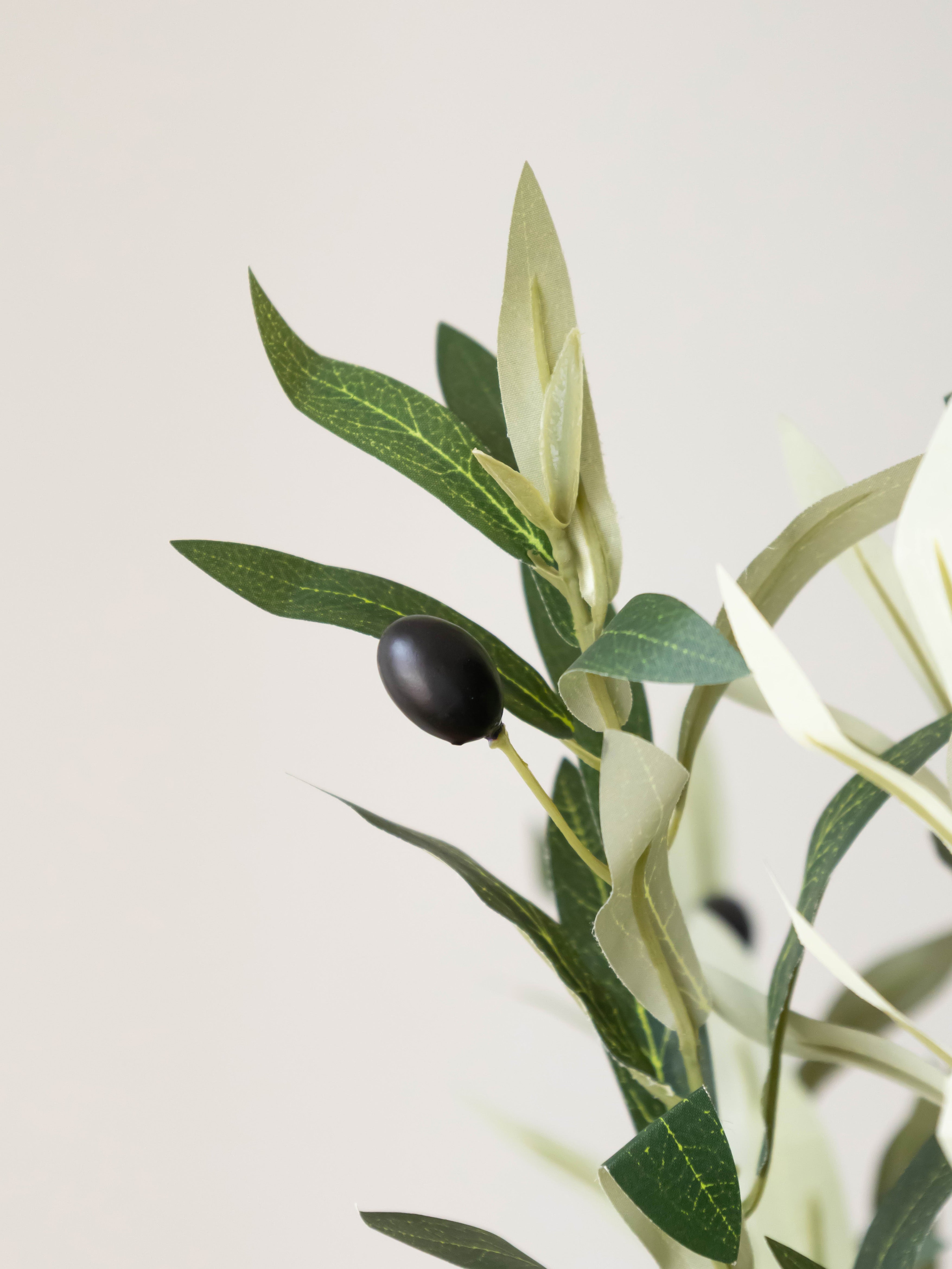 Artificial Olive Tree With Fiber Pot 4ft