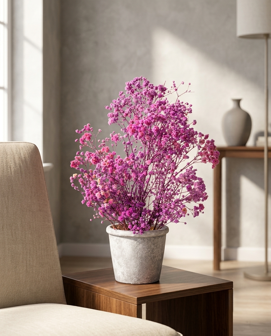 Preserved Baby’s Breath Table Top 24cm