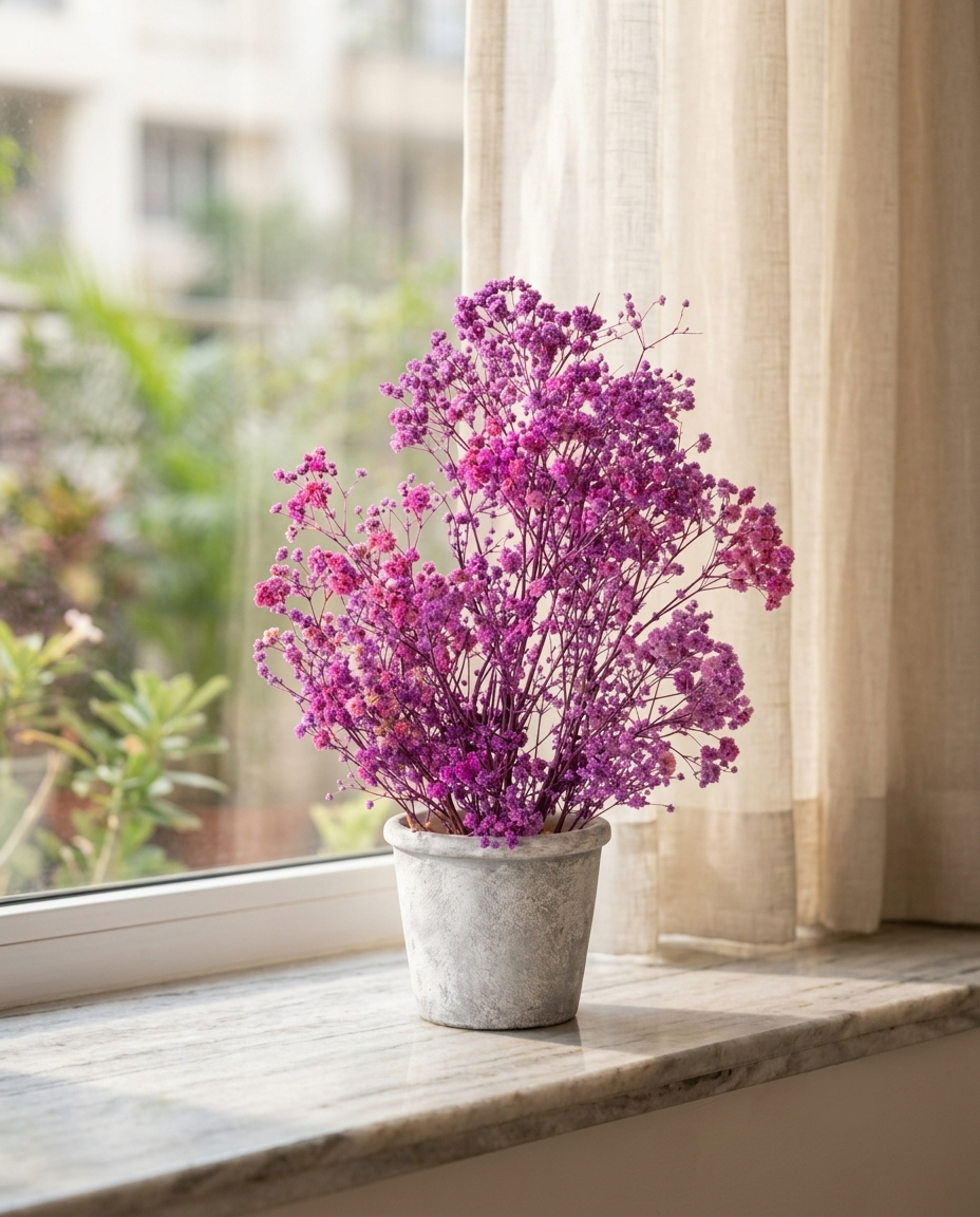 Preserved Baby’s Breath Table Top 24cm