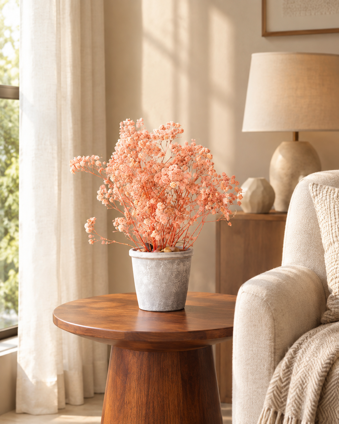 Preserved Baby’s Breath Table Top 24cm