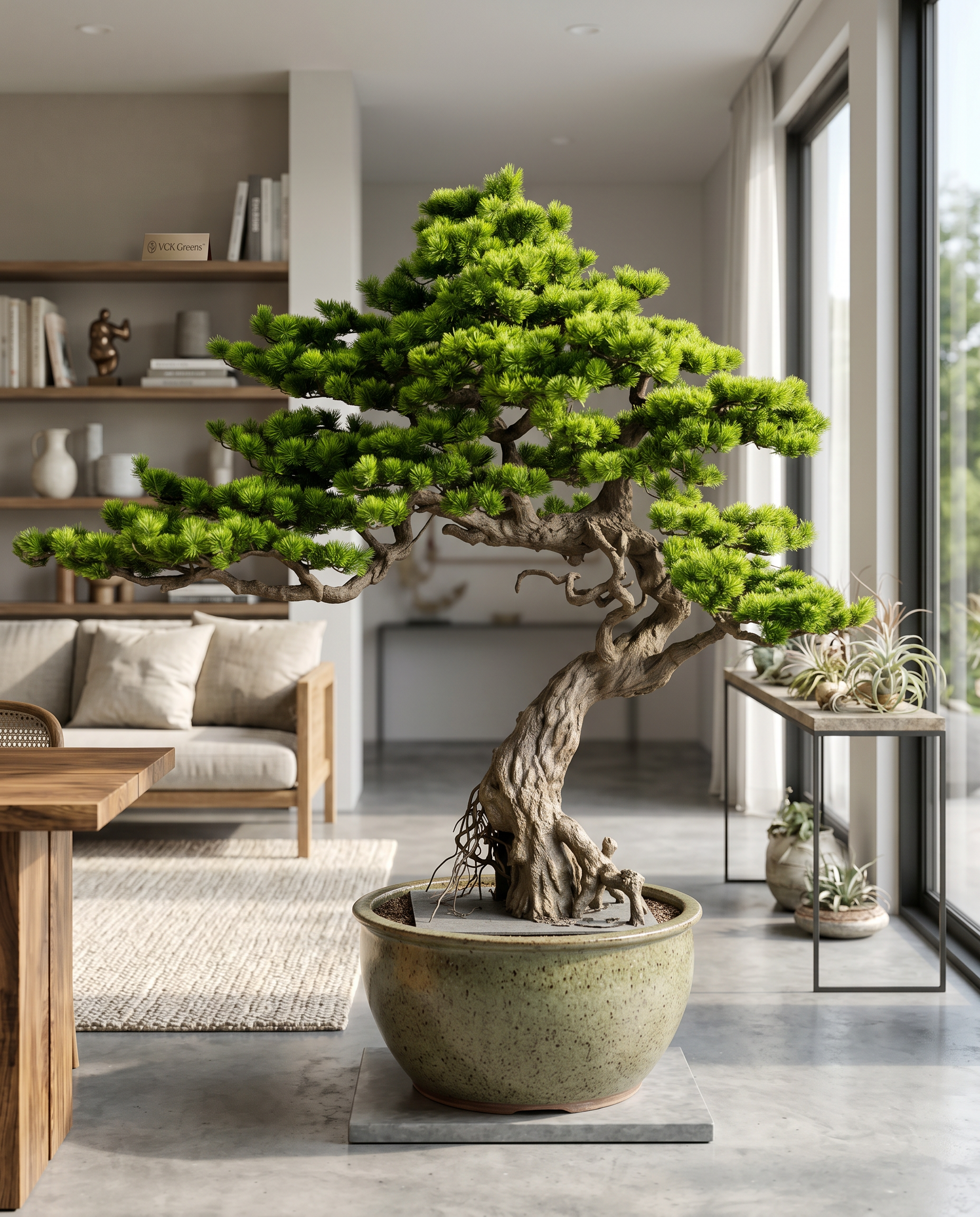 Artificial Windswept Japanese Pine Bonsai 5.3ft
