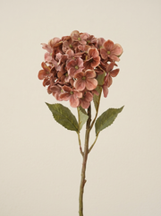 Artificial Rust Brown PU Hydrangea Flower Stem