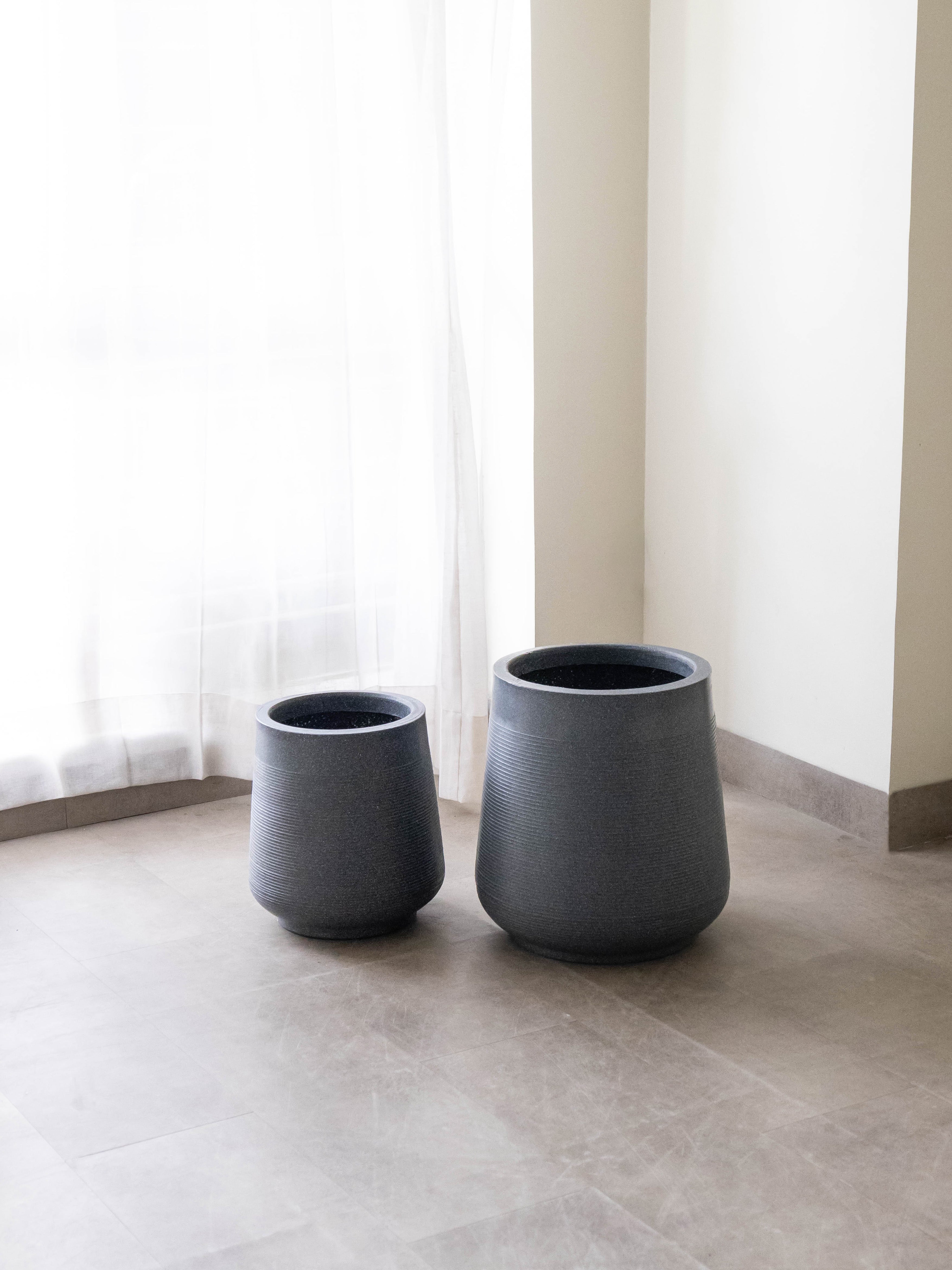 Sierra Grey Polymer Pot