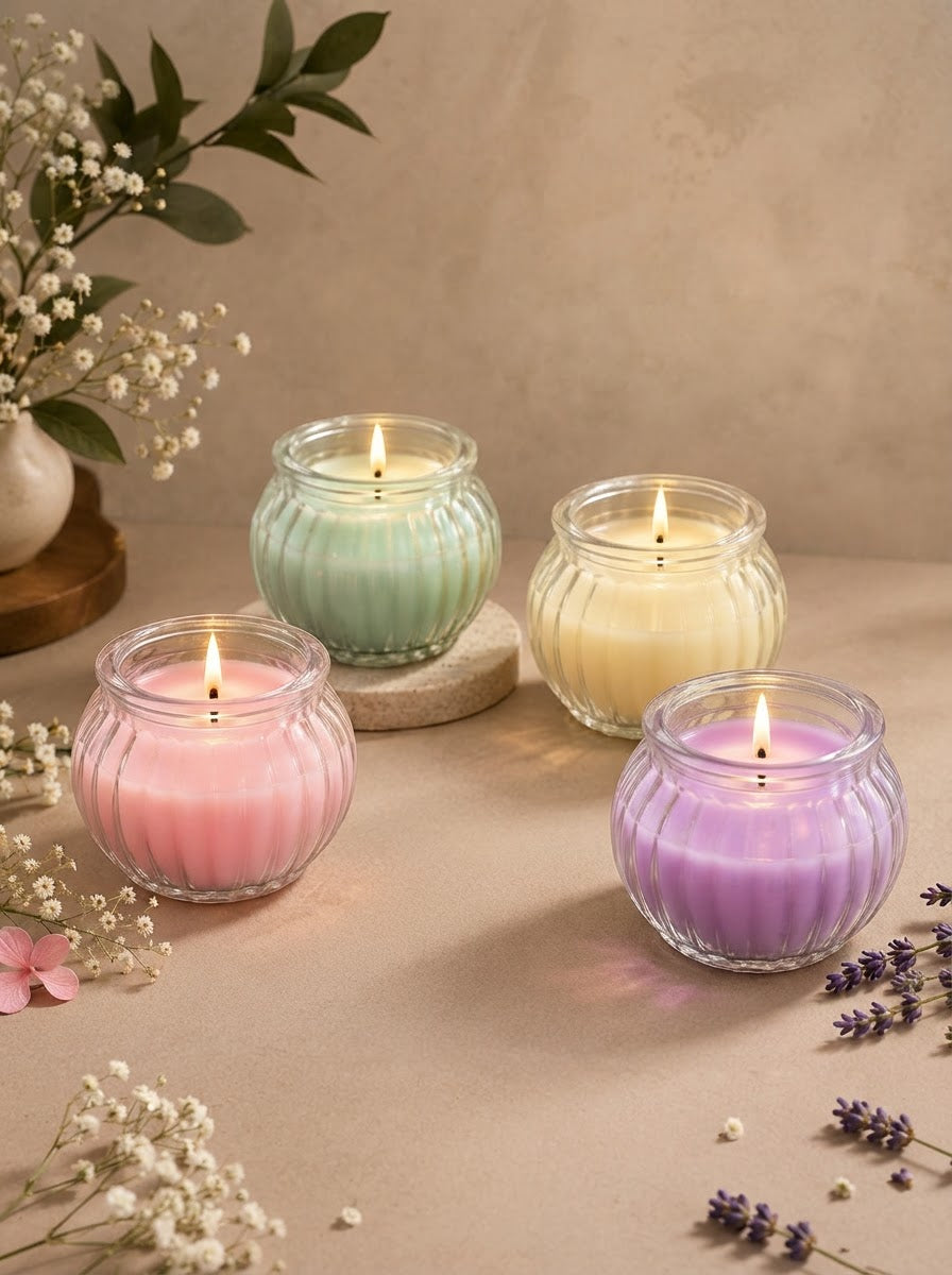 Pastel Glow Scented Candle (Set of 4)