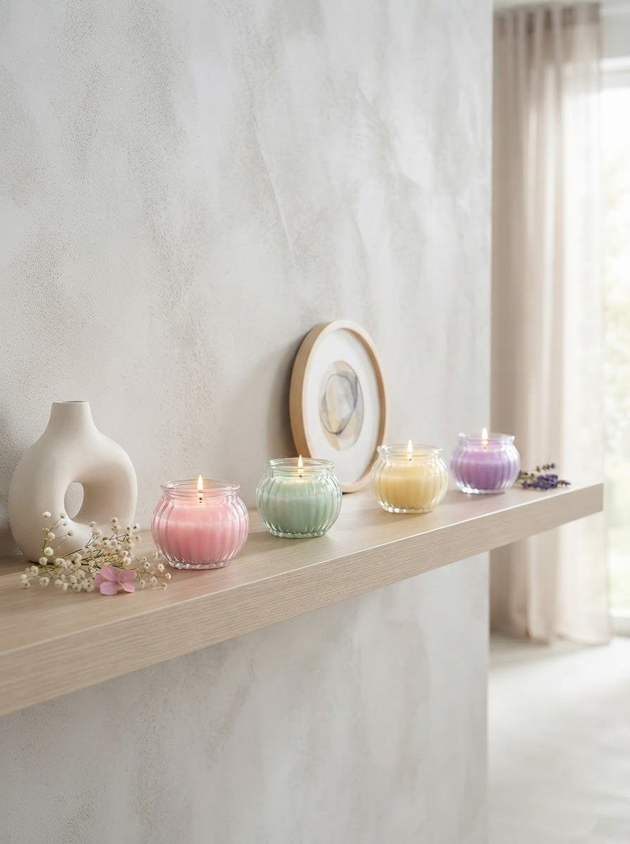 Pastel Glow Scented Candle (Set of 4)
