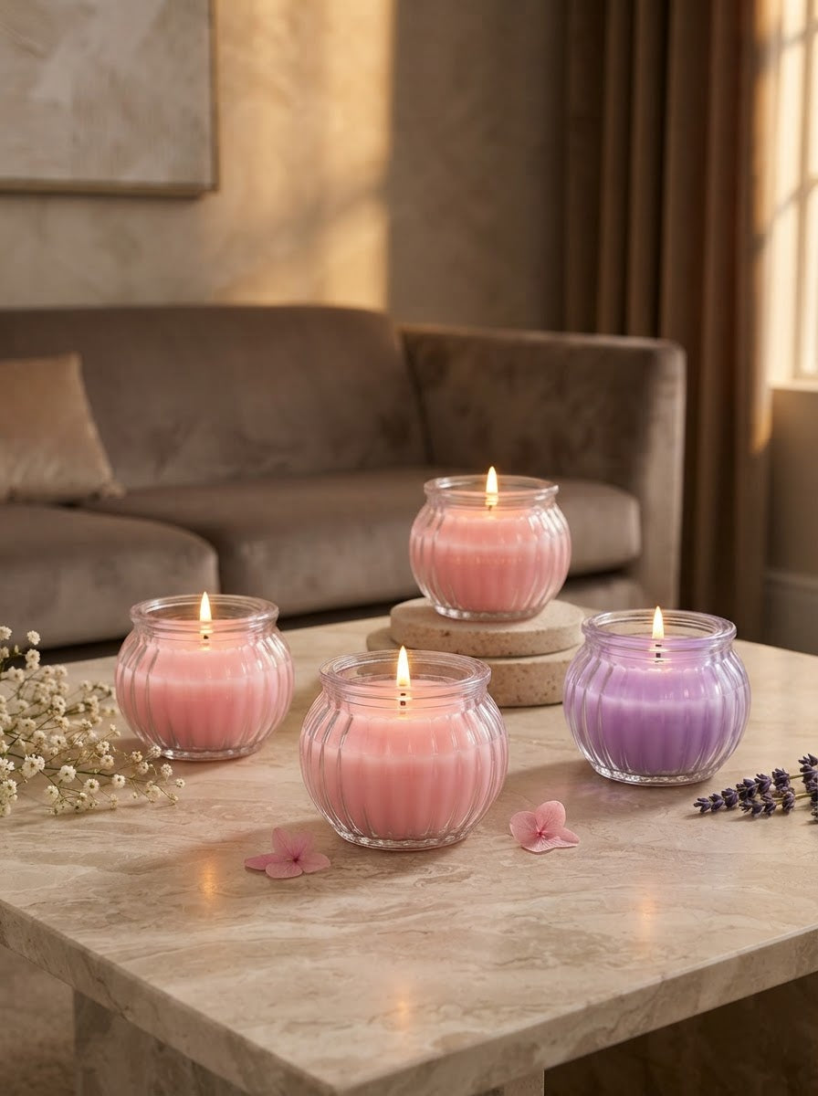 Pastel Glow Scented Candle (Set of 4)