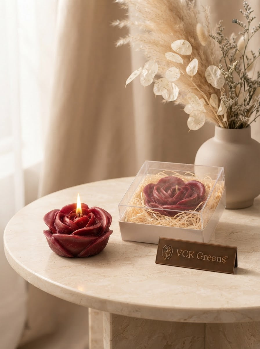 Velvet Bloom Rose Candle