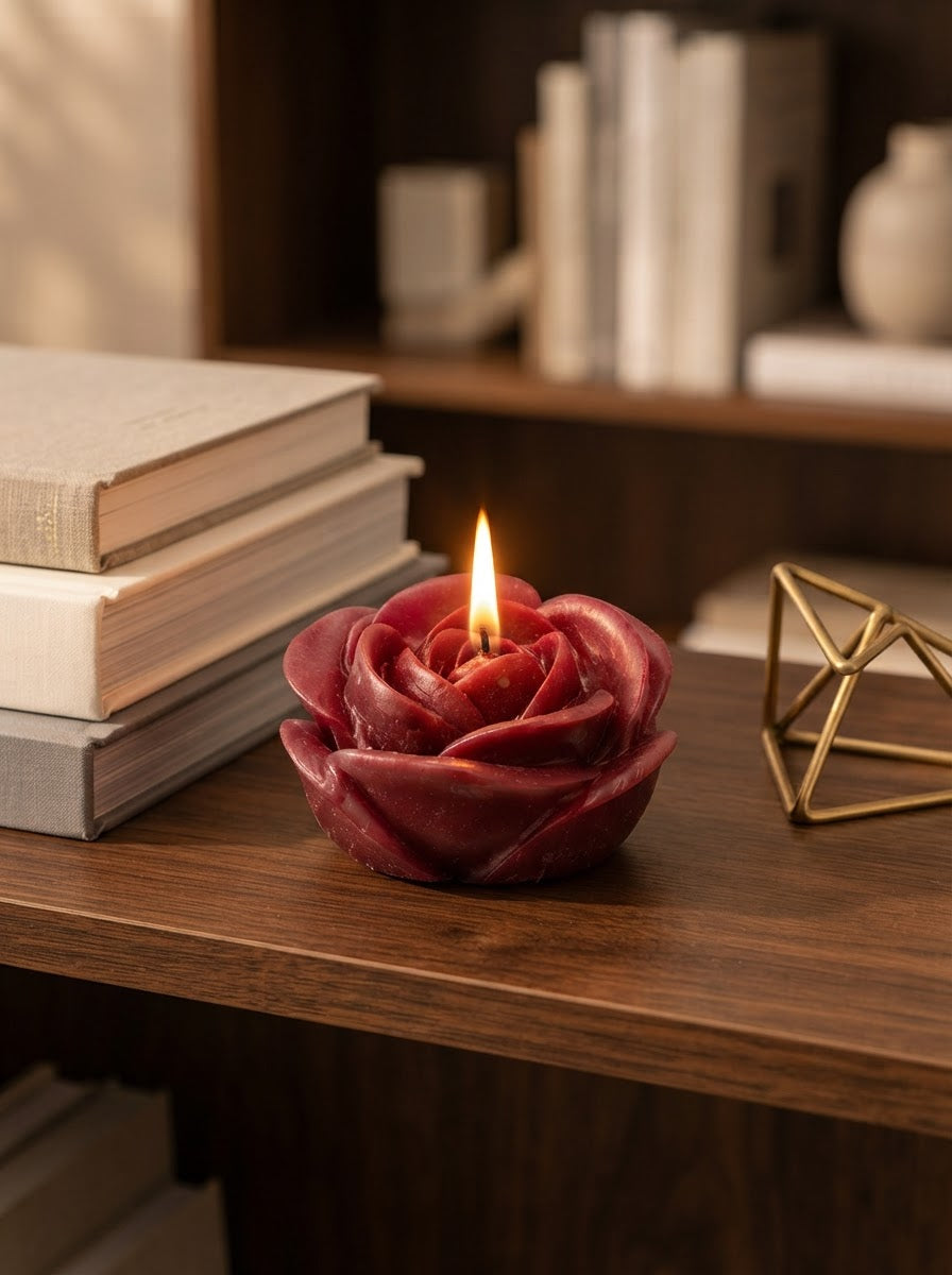 Velvet Bloom Rose Candle