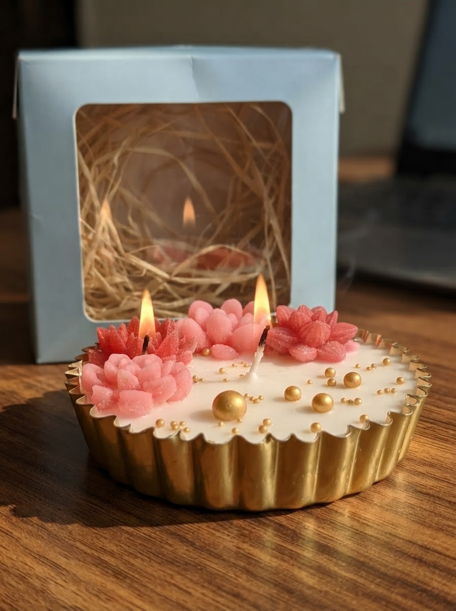 Blush Bloom Floral Urli Candle