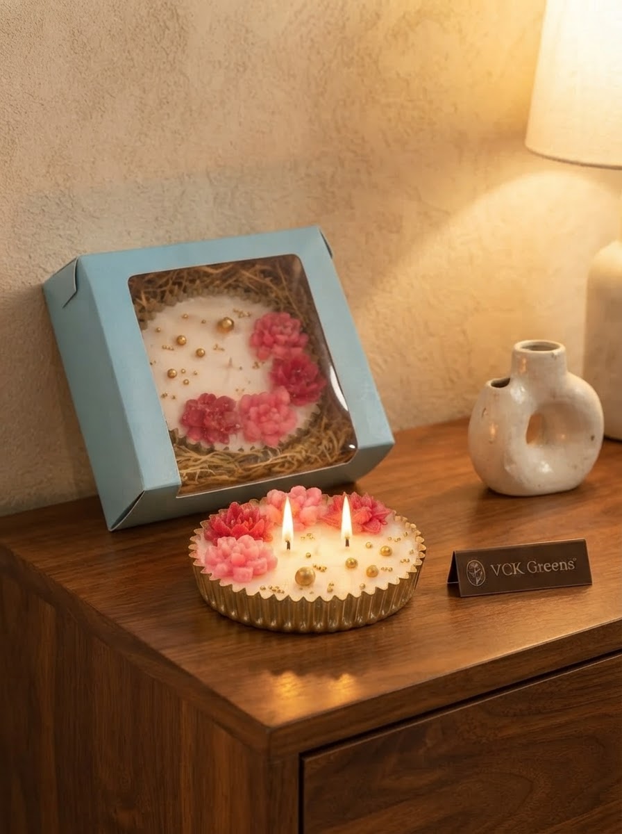 Blush Bloom Floral Urli Candle