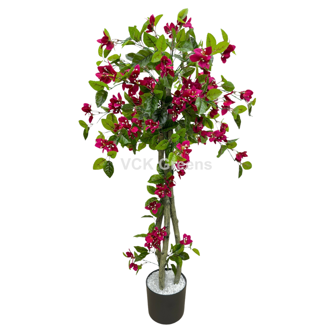 Artificial Dark Pink Bougainvillea Tree 4.5ft With Pot