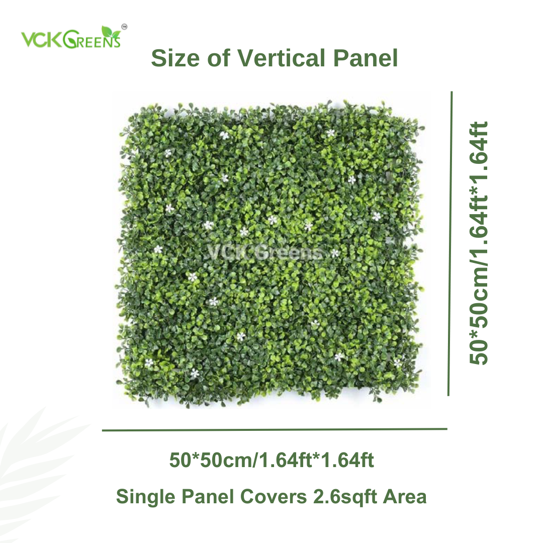 Artificial Boxwood Hedge Vertical Panel (50cm X 50cm,2.6sqft)
