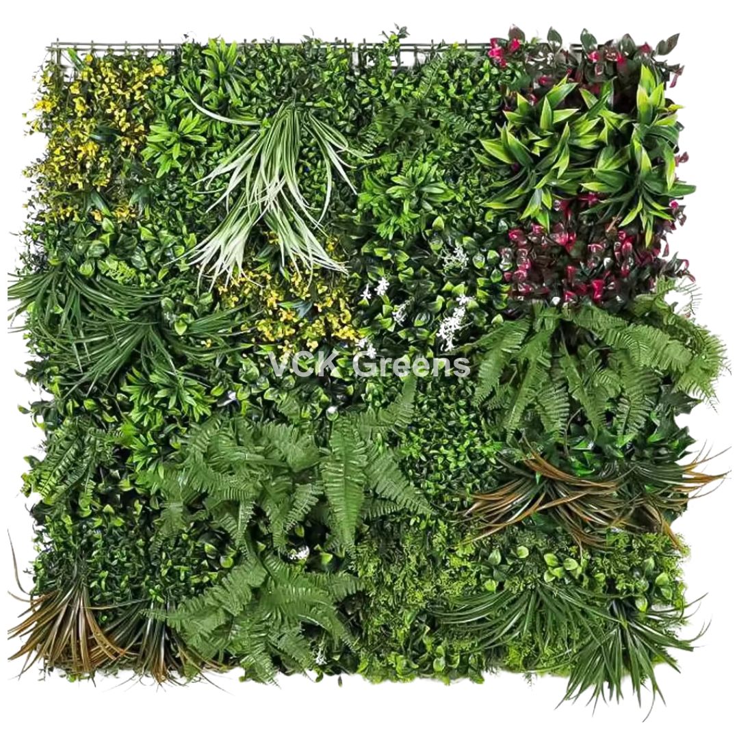 Artificial Jungle Fiesta Green Wall Panel (1mtrX1mtr, 10.76sqft)