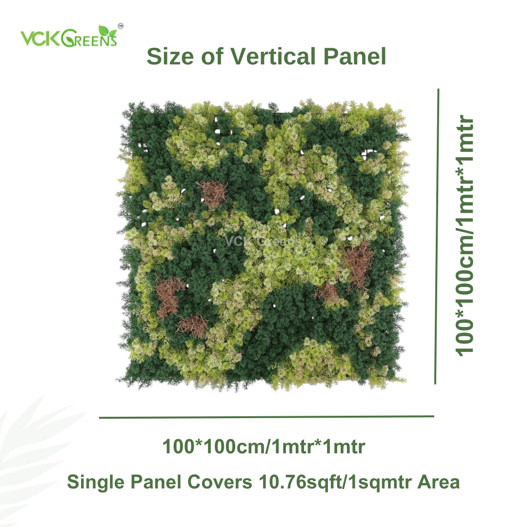 Artificial Moss Vertical Garden Panel (1mtrX1mtr,10.76sqft)