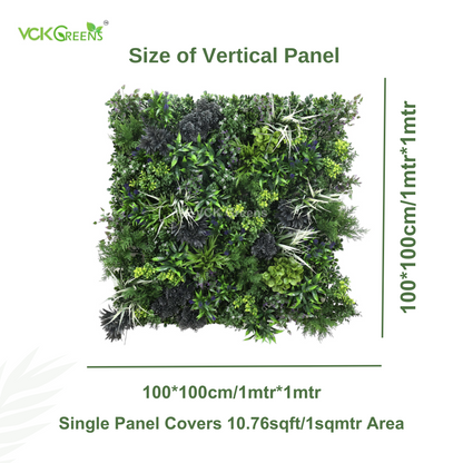 Artificial Premium Green Wall Panel (1mtrX1mtr,10.76sqft)