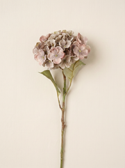 Artificial Vintage Mauve PU Hydrangea Flower Stem