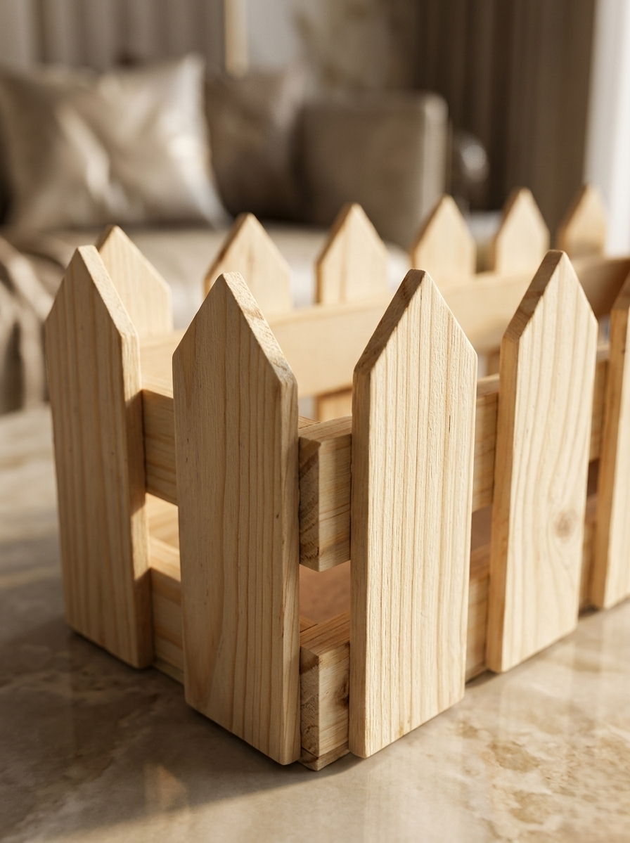 Wooden Fence Planter 8 Inch