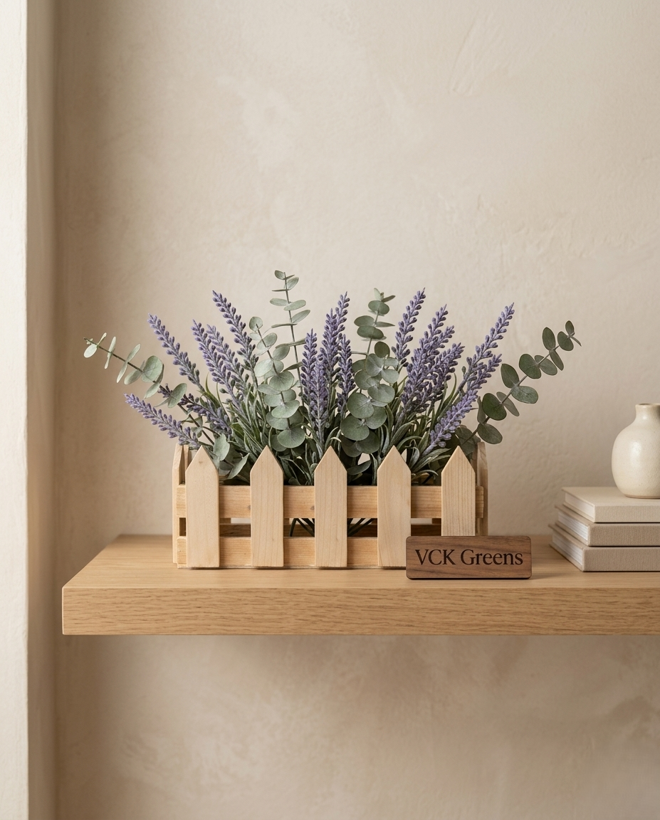 Wooden Fence Planter 8 Inch
