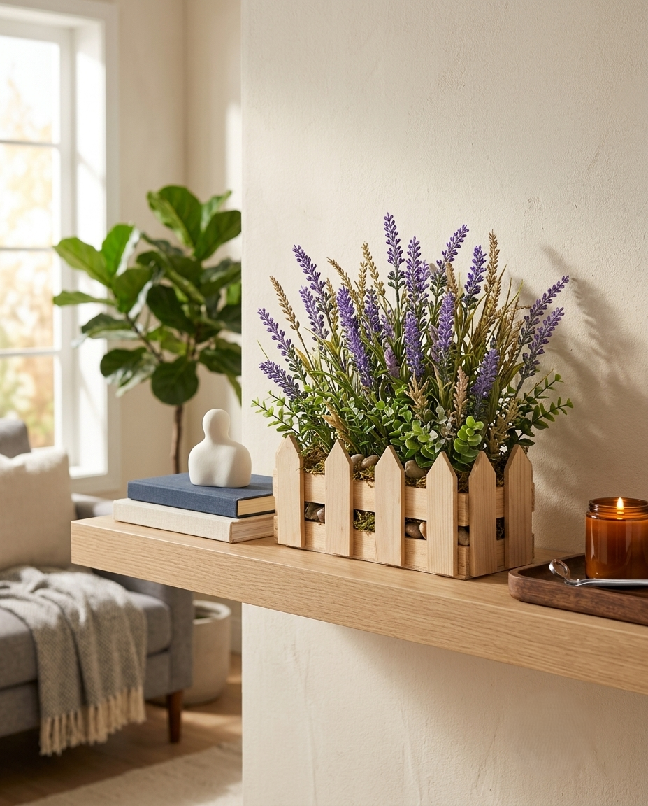 Wooden Fence Planter 8 Inch