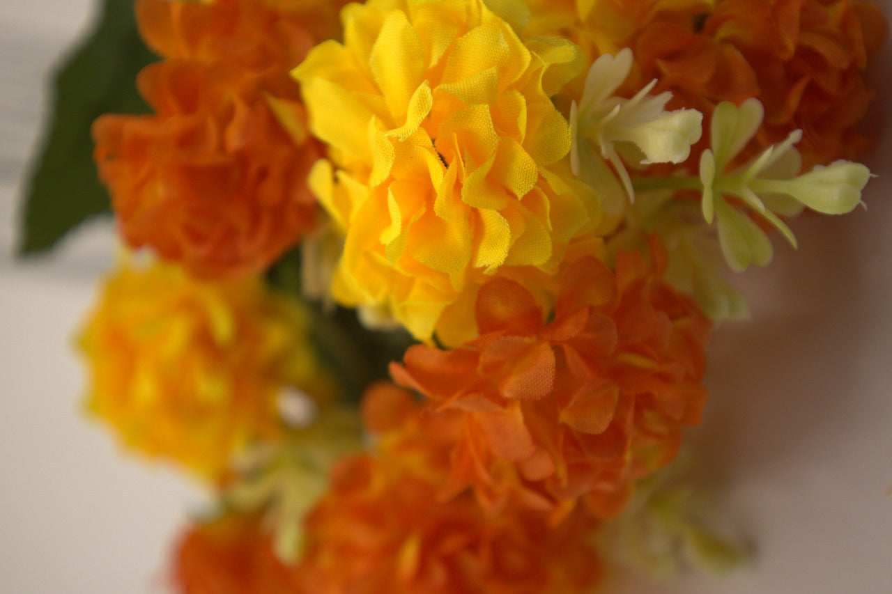 Artificial Multicolour Hydrangea Flower Bunches 35cm