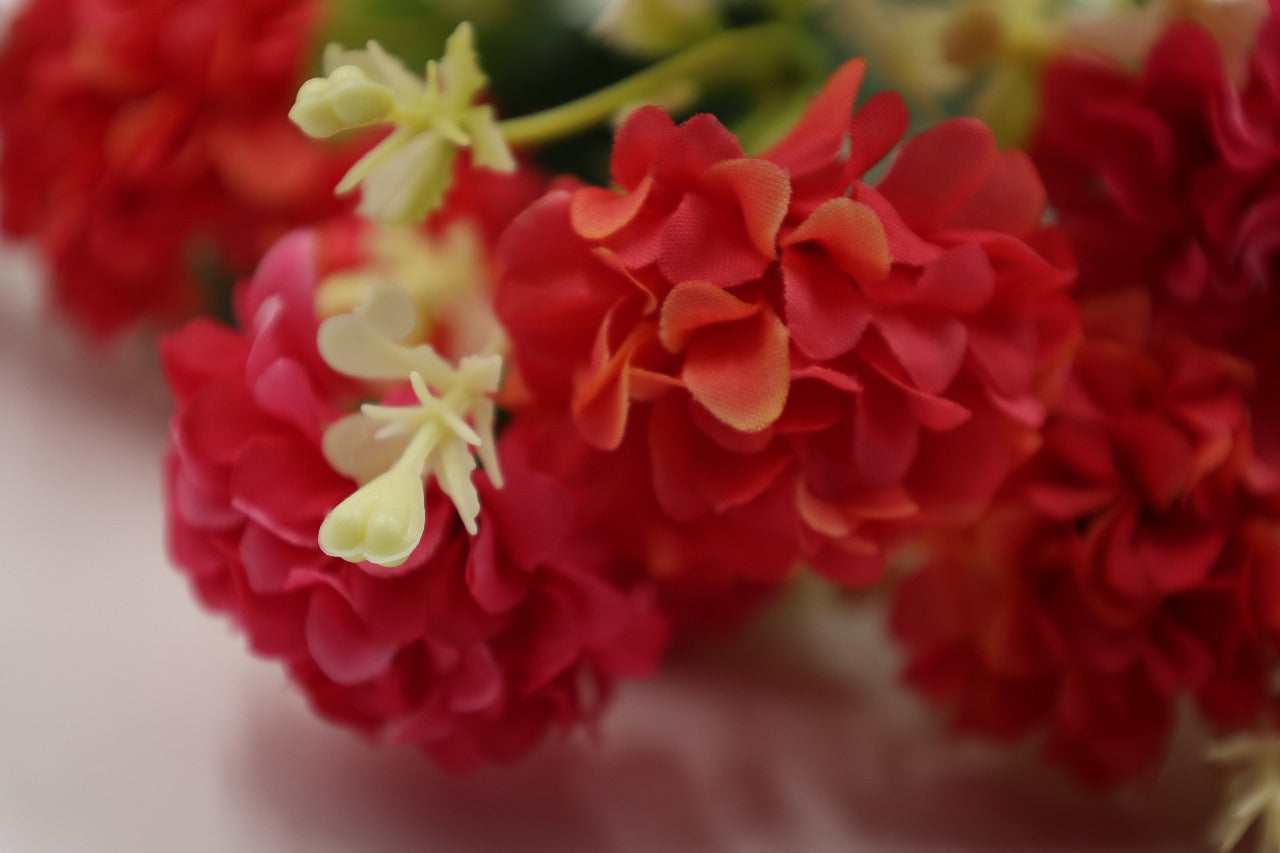 Artificial Multicolour Hydrangea Flower Bunches 35cm