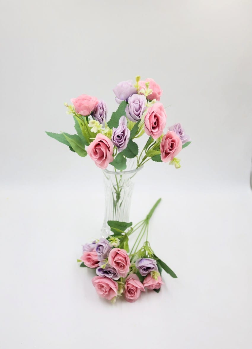 Artificial Queen Rose Flower Bunches 30cm