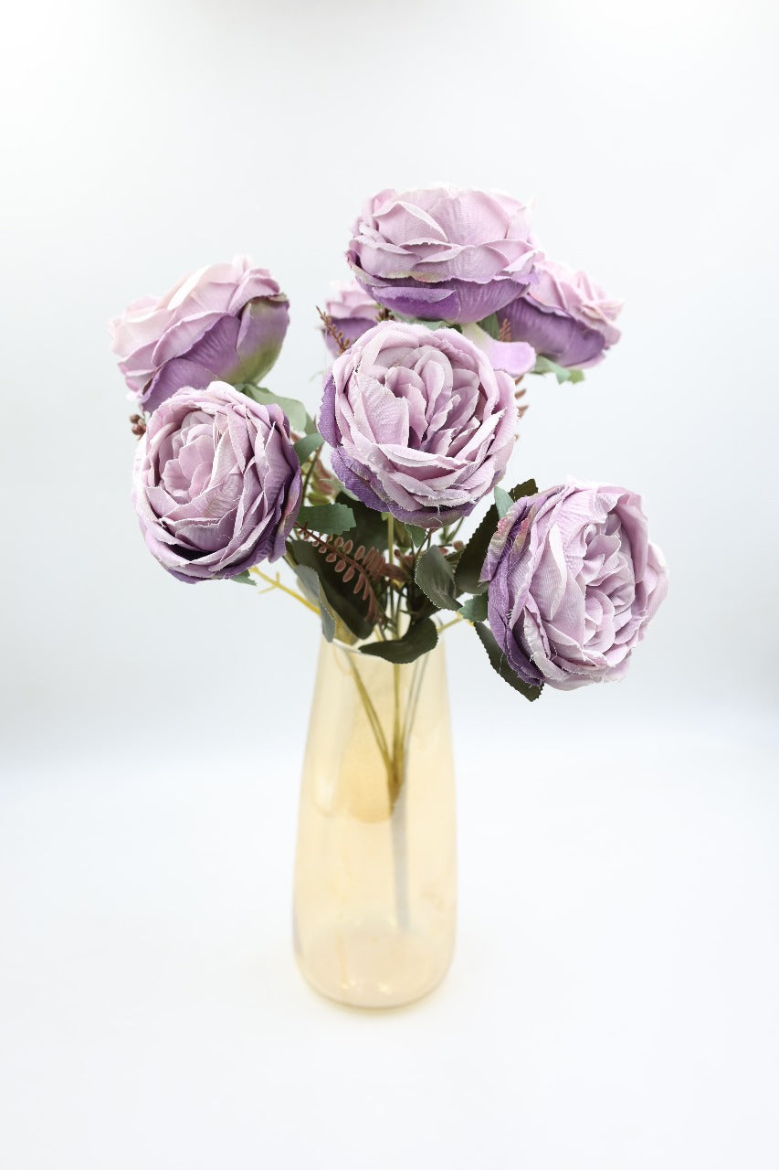 Artificial Peony Roses Bunch 38cm