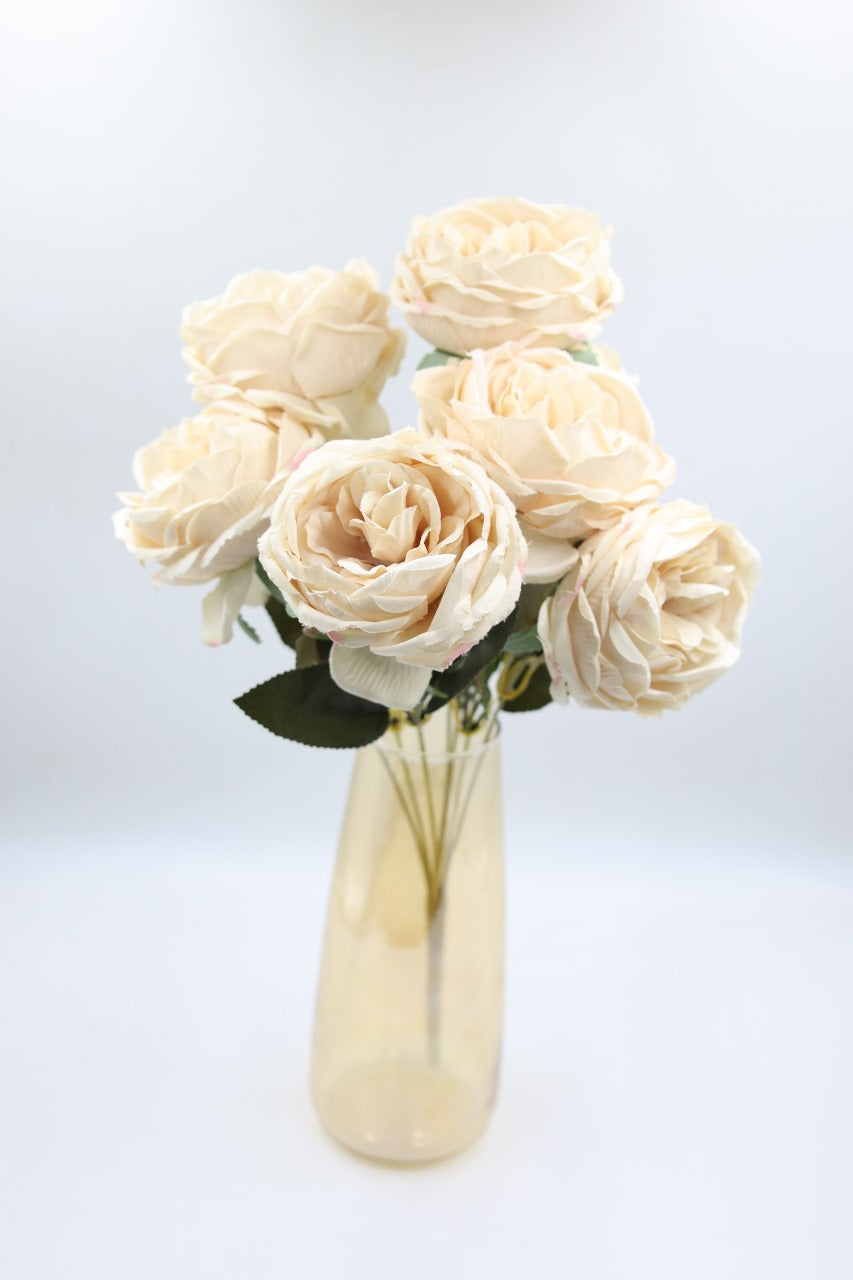 Artificial Peony Roses Bunch 38cm