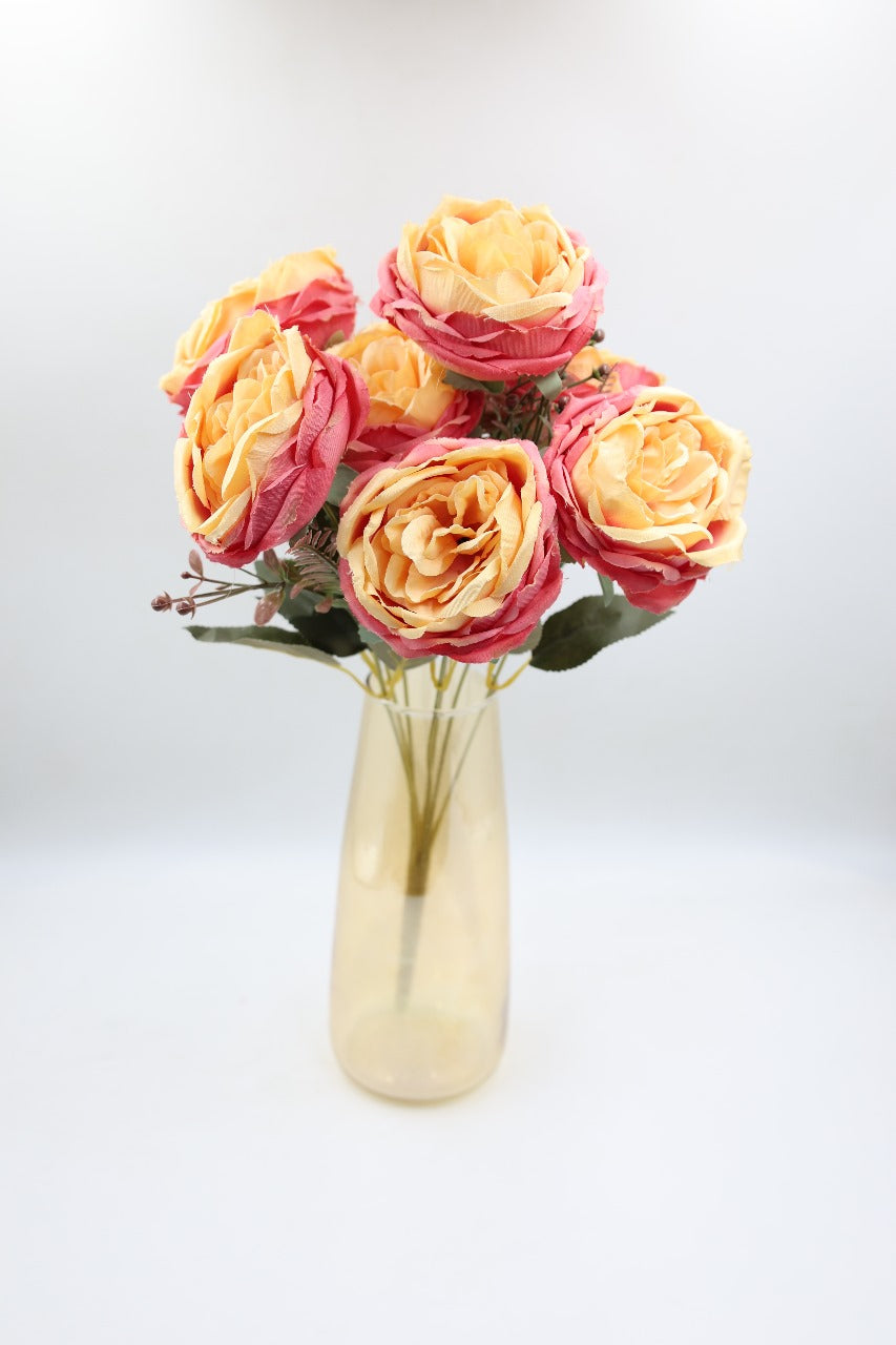 Artificial Peony Roses Bunch 38cm