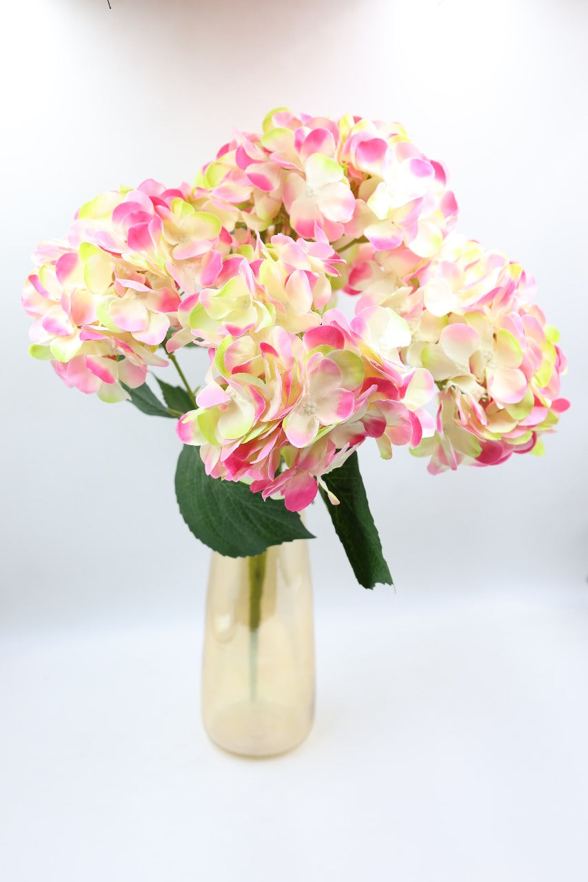 Artificial Multicolor Hydrangea Flowers bunch 43cm