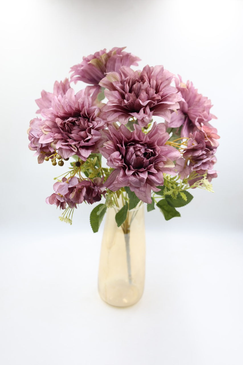 Artificial Big Dahlia Flower Bunch 45cm