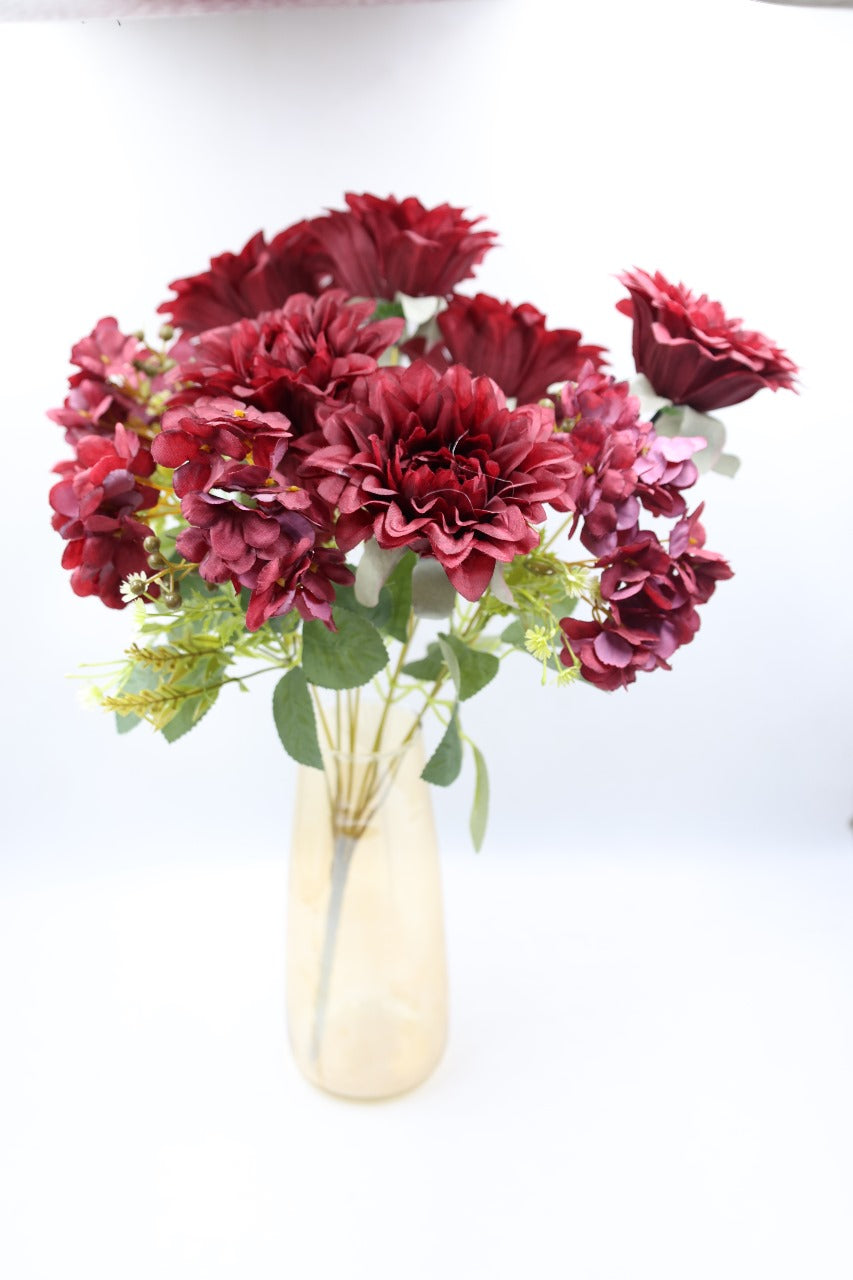 Artificial Big Dahlia Flower Bunch 45cm