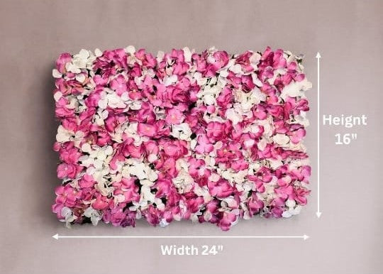 Artificial Hydrangea Flower Wall Panel (16" x 24"inch)
