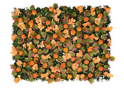 Artificial Orange peony Green wall panel - 32'' x 24''