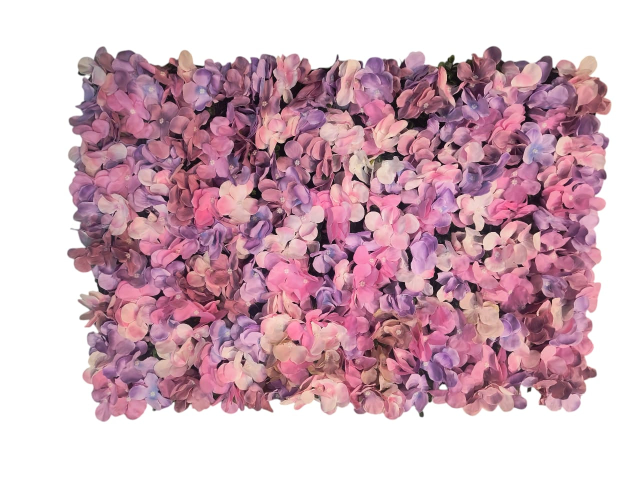 Artificial Purple & Pink Hydrangea Flower Wall Panel (16" x 24")