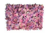 Artificial Purple & Pink Hydrangea Flower Wall Panel (16" x 24")