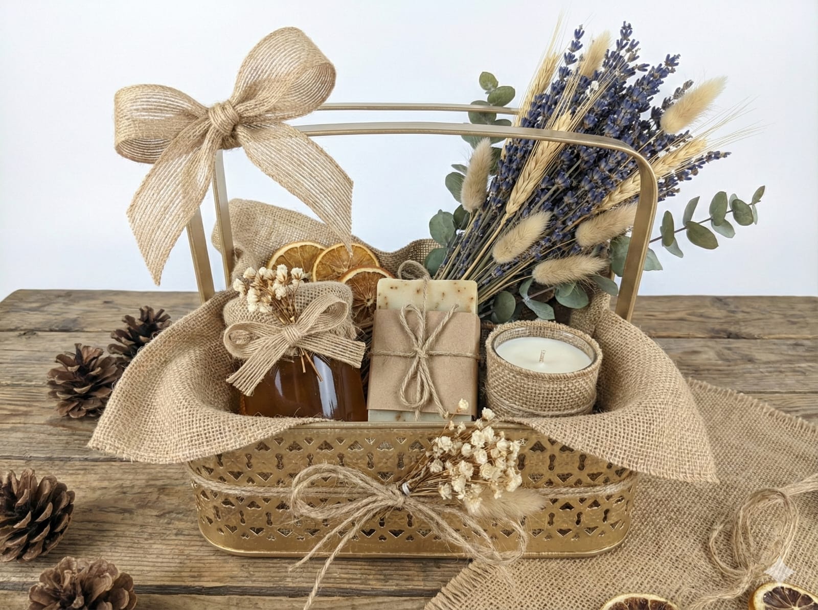 Gold Metal Decorative Basket (Set of 3)