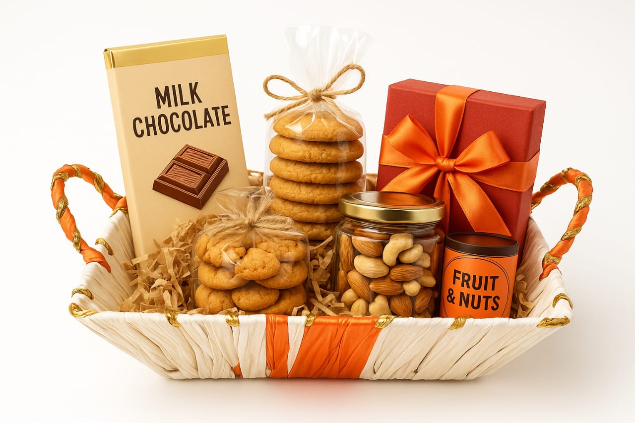 Handmade Fabric Gift Hamper Basket