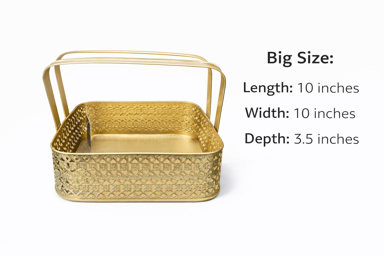 Gold Metal Decorative Basket (Set of 3)