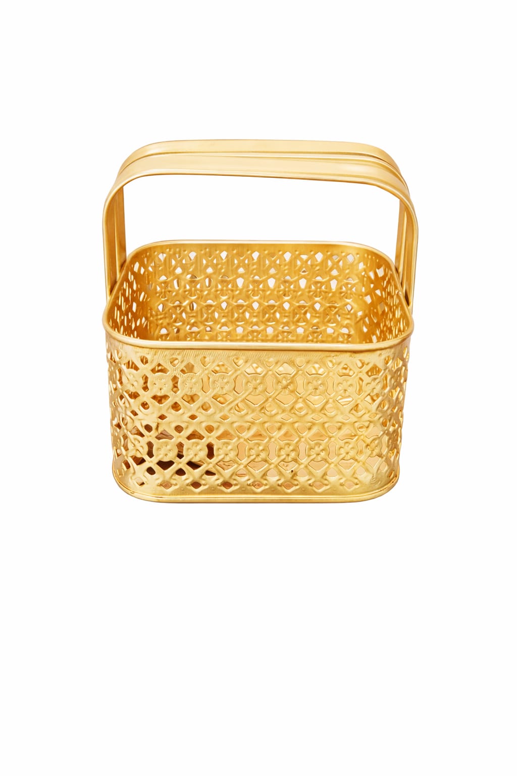 Gold Metal Decorative Basket (Set of 3)