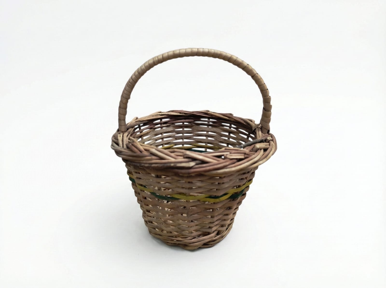 Handcrafted Wicker Basket with Handle