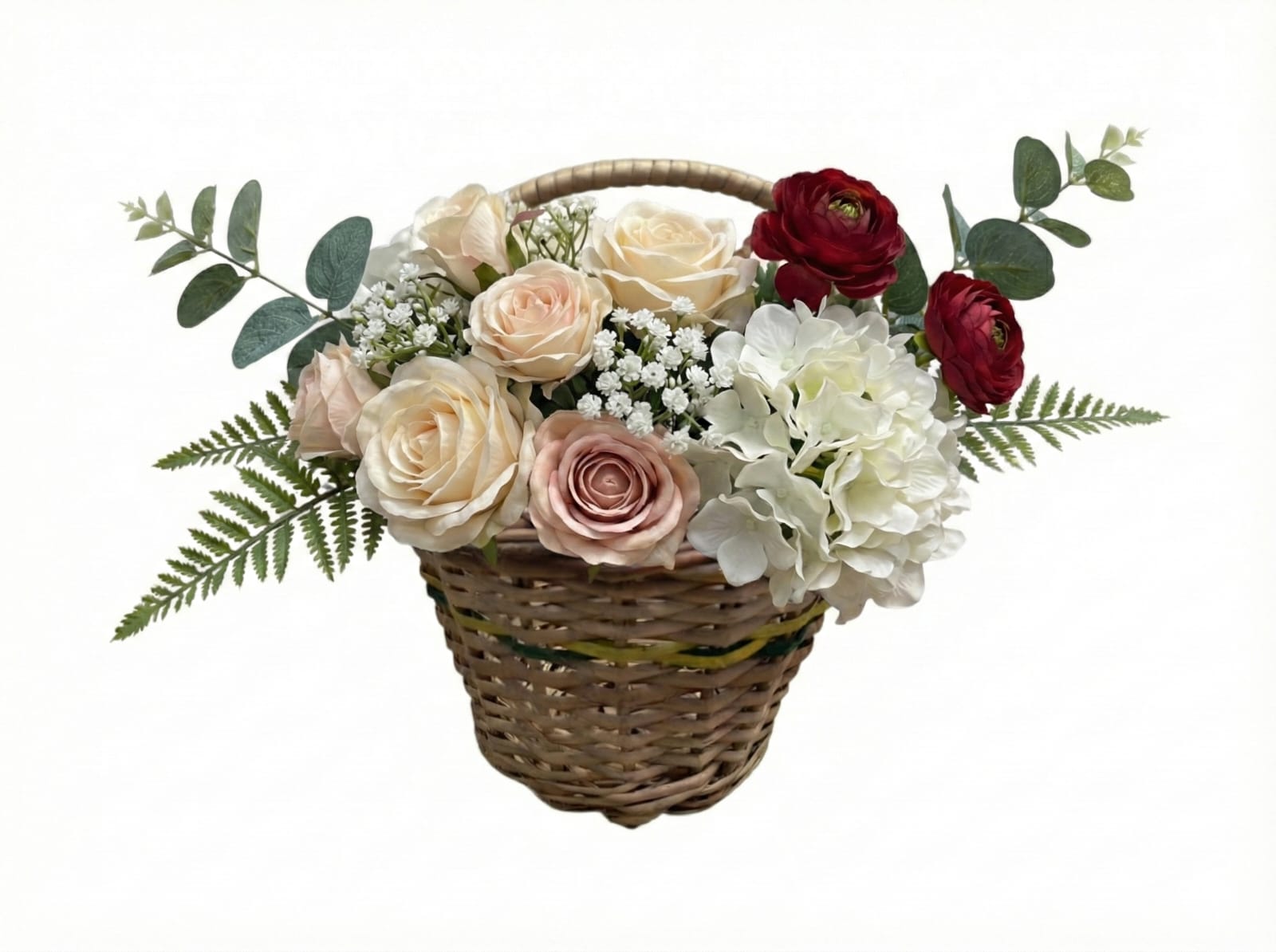 Handcrafted Wicker Basket with Handle