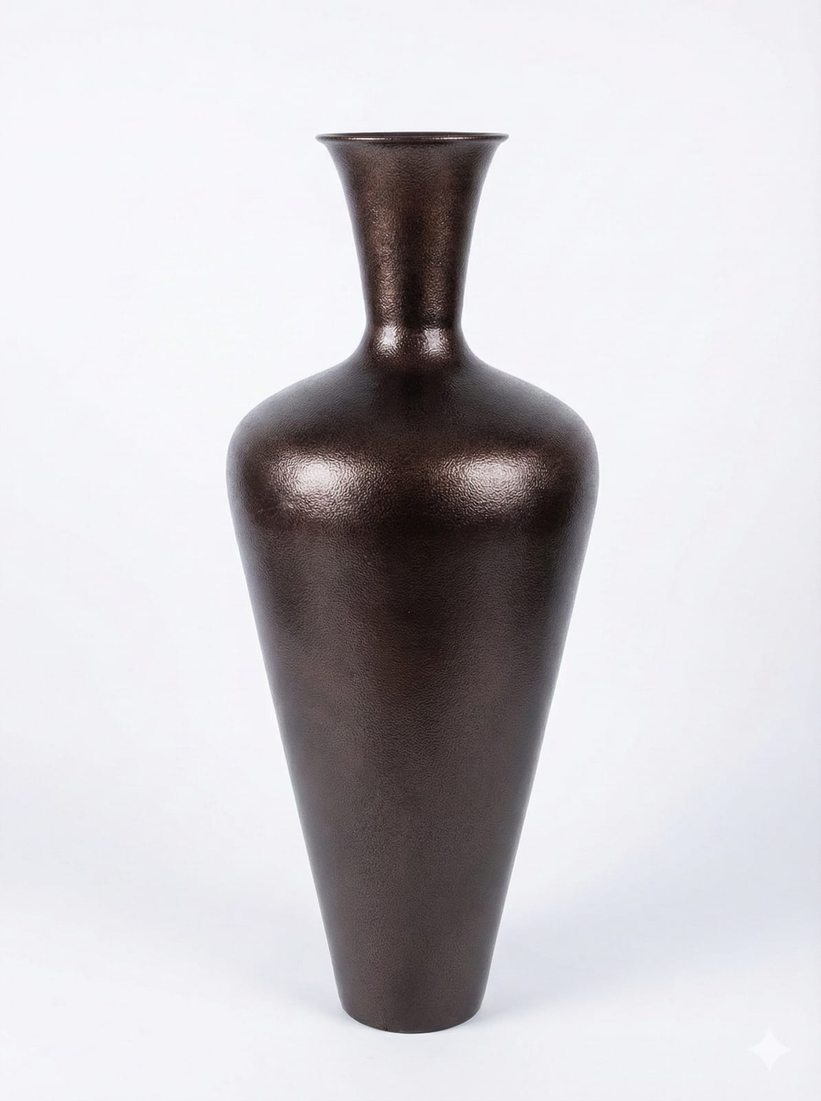 Tall Antique Bronze Metal Floor Vase