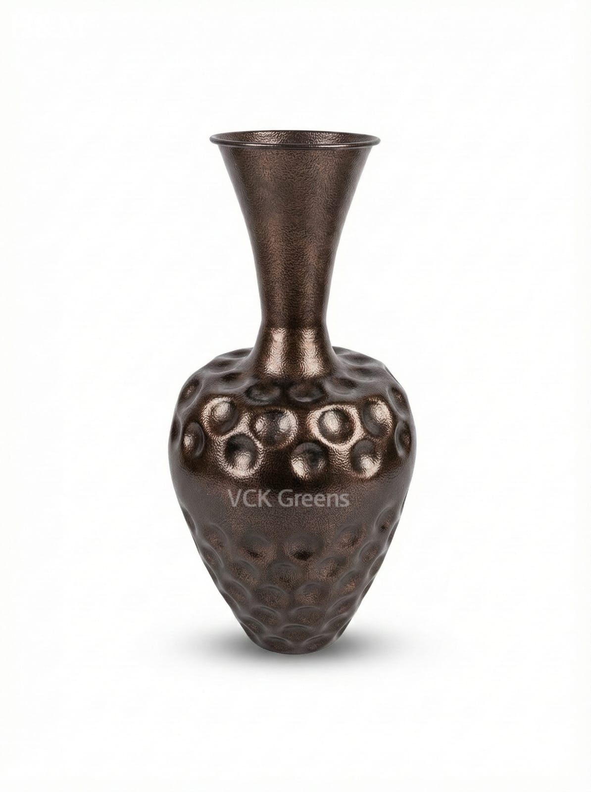 Antique Bronze Textured Metal Decorative Vase