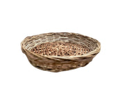 Handwoven Round Cane Tray Basket