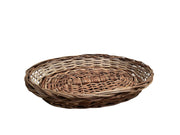 Handwoven Natural Cane Oval Basket