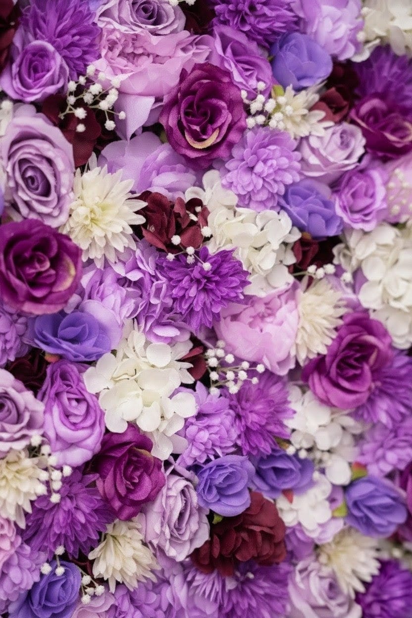 Artificial Floral Wall Décor Frame – 84 x 69 cm