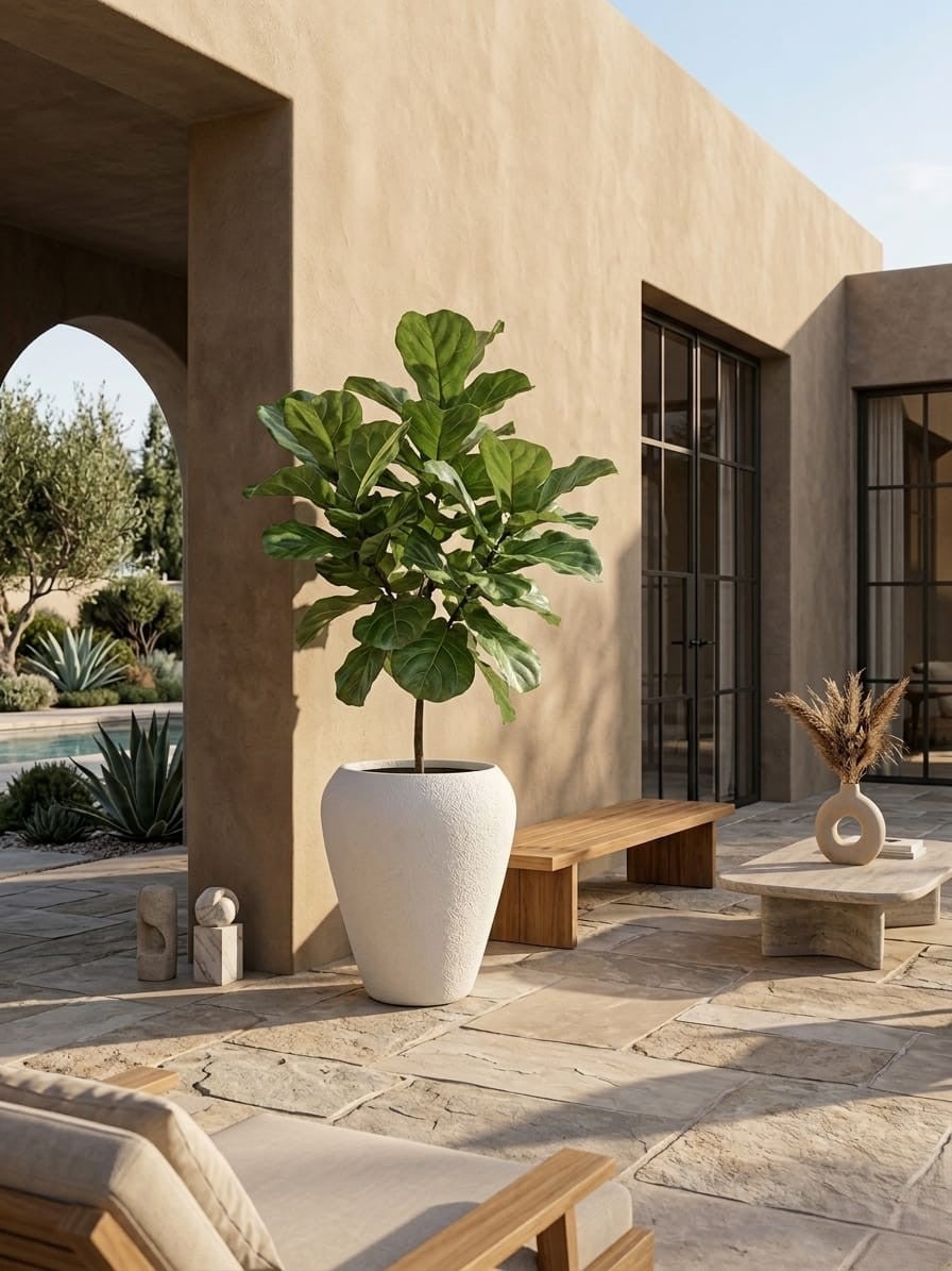 White Noir Aura Textured Planter